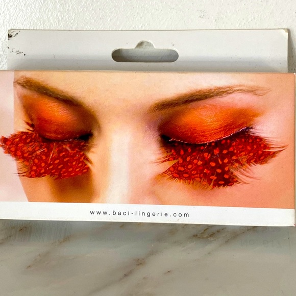 Baci Lingerie Other - Baci Lingerie Paradise Dreams Orange Feather Eyelashes  One Size New in Box